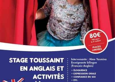 Stage en anglais et activités théâtrales en français