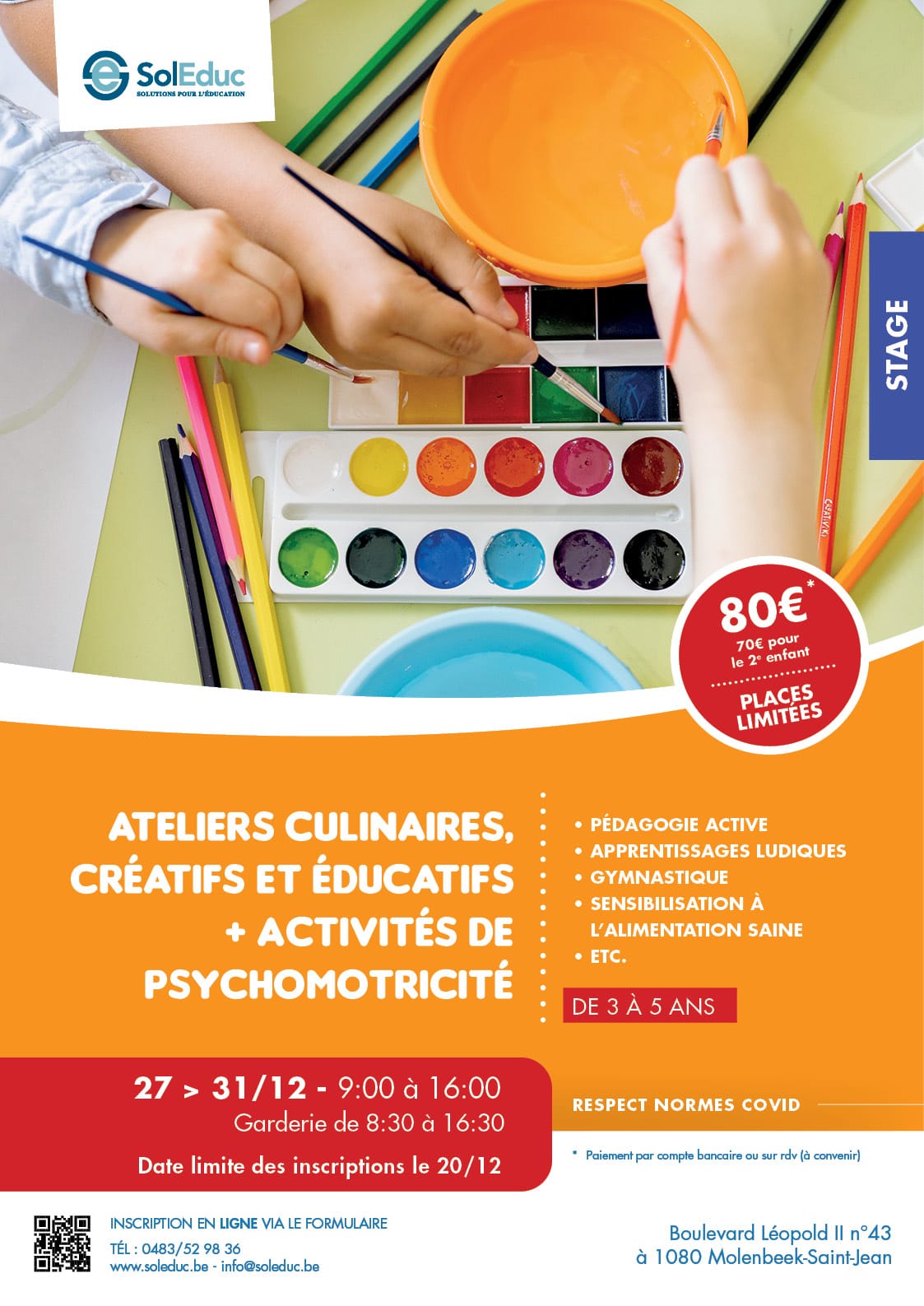 Affiche atelier culinaire, psychomotricité Affiche atelier culinaire, psychomotricité