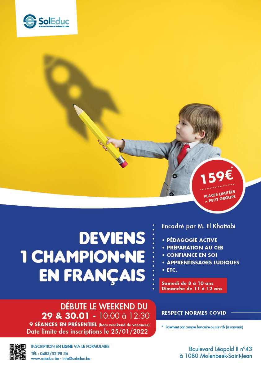 affiche cours de francais VF cours francais